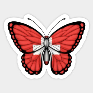 Swiss Flag Butterfly Sticker